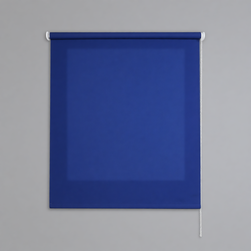 Estor traslúcido azul