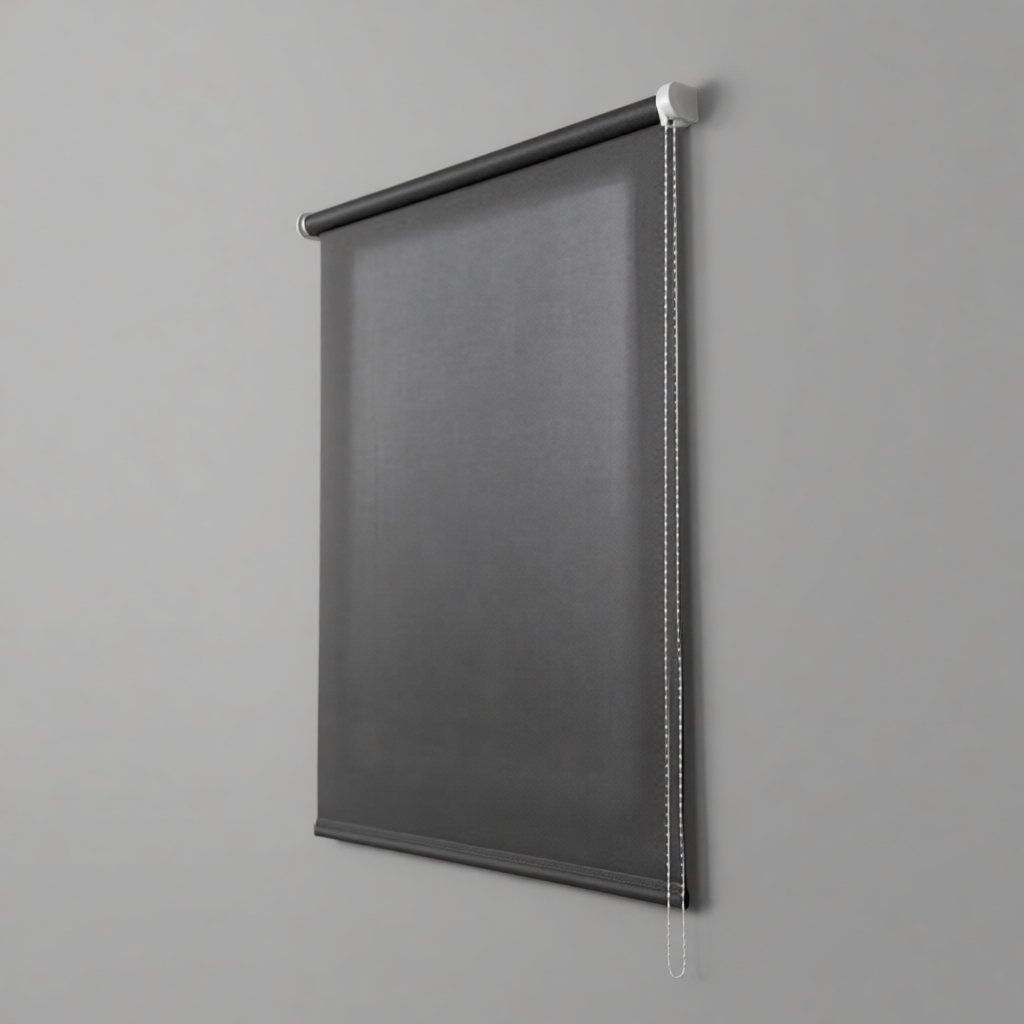 Estor enrollable traslúcido gris