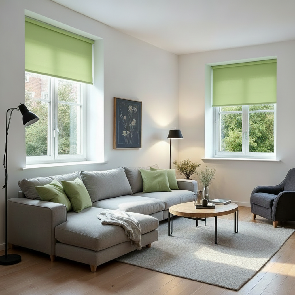 Estor traslúcido verde