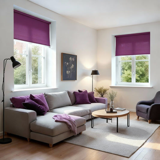 Estor traslúcido berenjena