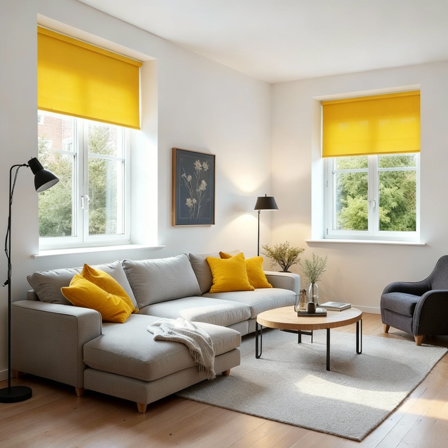 Estor traslúcido amarillo