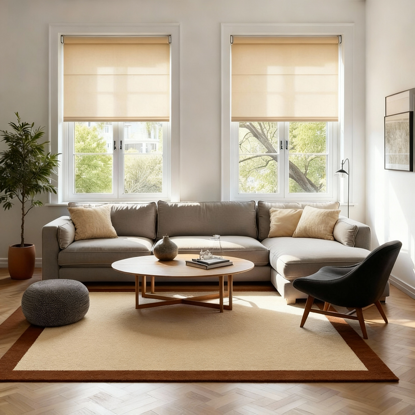 Estor traslúcido vainilla