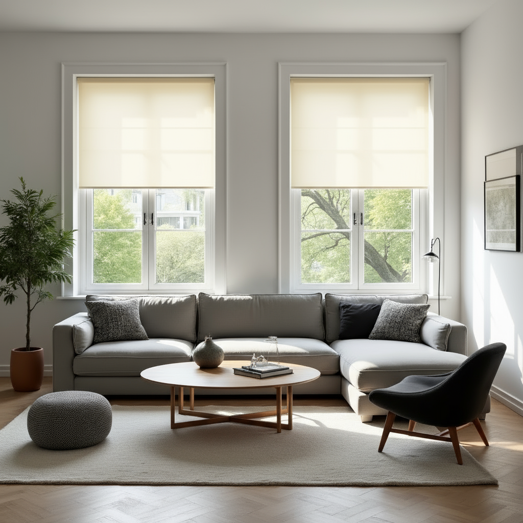 Estor traslúcido beige